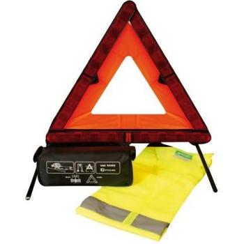 CORA 000126908 - Kit de Seguridad de Coche con triángulo de señalización y Chaleco