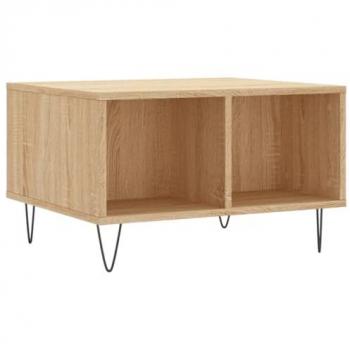 Mesa de centro madera contrachapada roble Sonoma 60x50x36,5 cm