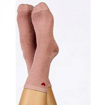 DOIY Calcetines Rosa con Diseño de Corazón