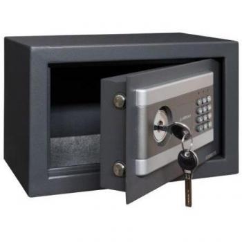 ARREGUI Stylo 19010-S1 Caja Fuerte de Acero Con Apertura de Doble Seguridad, Cerradura Electrónica más Llave, con Códigos Programables, Caja de Seguridad para Hogar y Negocios, 20 x 31 x 20 cm, 8 L