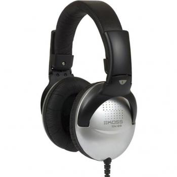 Koss UR29 Foldable Over-Ear Headphones with In-Line Volume Control, Black