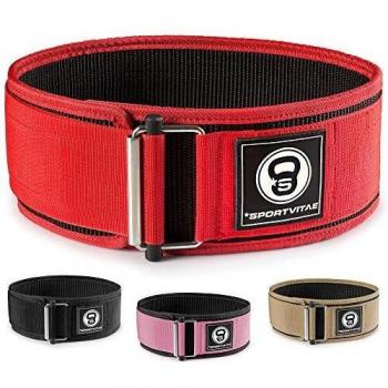 Sportvitae® Cinturón Lumbar Gimnasio, Cinturon Gimnasio Hombre y Mujer, Cinturon Halterofilia, Powerlifting, Levantamiento Peso, Musculacion, Cinturon Gym Hombre, 100% Nylon, Hebilla Autoblocante