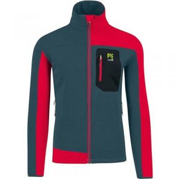 Karpos Men's Full Zip Green Fleece Jacket with Zipper Pockets Size L
