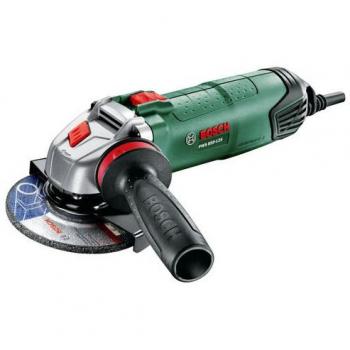 Amoladora angular Bosch 06033A270C PWS 850-125 con disco de corte de diamante