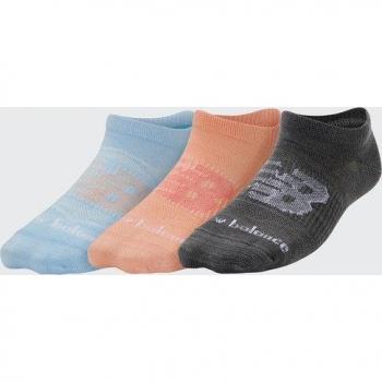 Pack de 3 pares de calcetines cortos New Balance LAS03323 Flat Knit azul rosa negro (Tamaño M)