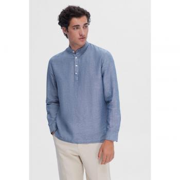 Camisa Polera de Lino para Hombre Selected