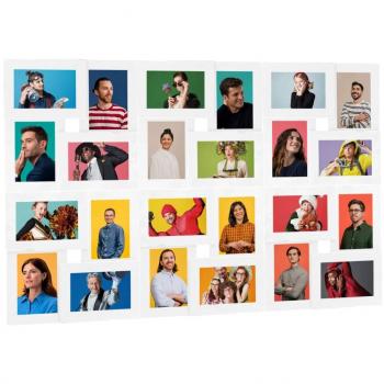 vidaXL White MDF Collage Photo Frame for 24 Photos (10x15 cm)