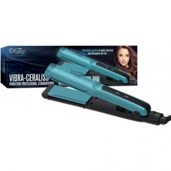 ID Italian Design Vibration Hair Straightener Plancha de Pelo Profesional Cerámica Caliente Negro, Turquesa 2m 45W