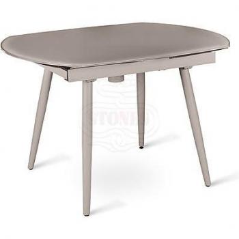 Mesa Extensible Kyoto Four - 120-180 x 90 cm, Vidrio Templado Gris Tórtola
