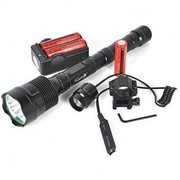 tš¢ctica 6000LM 3x XM-L T6 LED de montaje 3T6 luz de la linterna de la antorcha Interruptor de presišn conjunto completo de cargador de