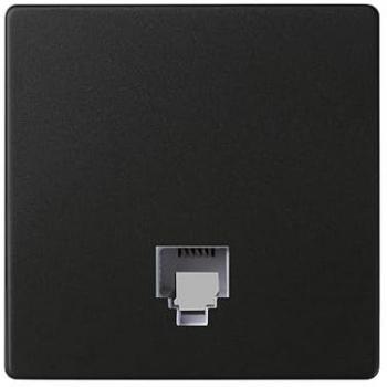 Placa Toma Teléfono RJ11/RJ12 Simon 82 Negro Mate, Efecto Antihuellas, Compatible Series 75, 31, 82 y 88
