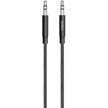 Belkin Cable de Audio Auxiliar 3.5mm a 3.5mm, Longitud 1.25m, Color Negro