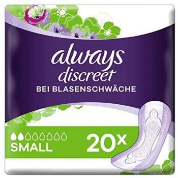 Always Discreet Compresas Incontinencia Pequeñas para Debilidad de la Blas 20 Unidades