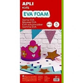 APLI Kids 12762- Goma EVA verde claro 600 x 400 mm 5 hojas