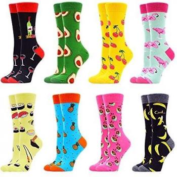 WeciBor Calcetines Estampados de las Mujeres, Mujeres Ocasionales Calcetines Divertidos Impresos de Algodón de Pintura Famosa de Arte Calcetines, Calcetines de Colores de moda