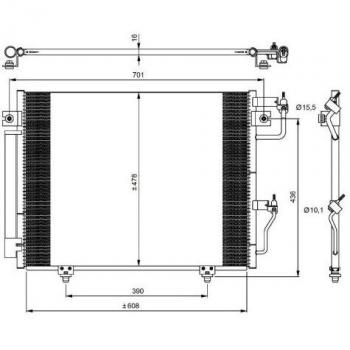 Condensador de aire acondicionado fácil instalación NRF 350049
