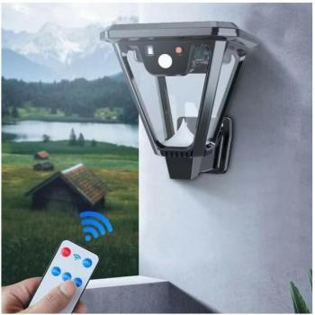 Lámpara Solar LED para Jardín con Estaca y Control Remoto, Sensor de Movimiento