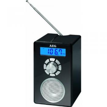 AEG MR 4139 - Radio Bluetooth, Memoria para 20 emisoras, Pantalla LCD, aux-in, sintonizador FM, función de Alarma, Color Negro