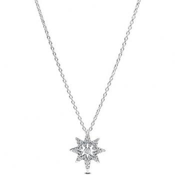 Collar de Plata de Ley con Colgante Estrella Polar Pandora 45 cm