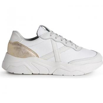 Zapatillas de deporte para mujer MUNICH Wave 8770118 con suela maxi volumen en color blanco