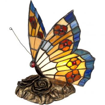 Lámpara de mesa Tiffany Animal Lamps Bronce arquitectónico 23 cm G9 - Elstead