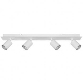 Lámpara de techo 4 puntos luz ajustables metal blanca diseño industrial moderno Tigris