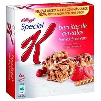 Kellogg's Special K Barritas de Frutos Rojos con Sabor a Fresa y Arándano Rojo, Paquete de 6 x 21.5g