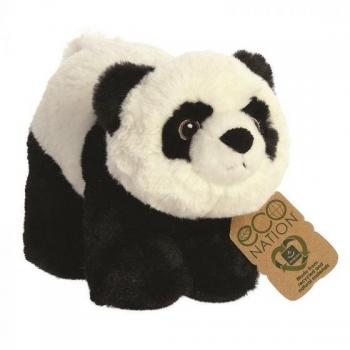 Aurora Peluche Eco Panda 23cm - Eco Nation Recycled Filled Plush 13x14x24 Cms