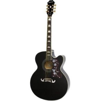 Epiphone J-200 EC Studio Black Electro-Acoustic Folk Guitar