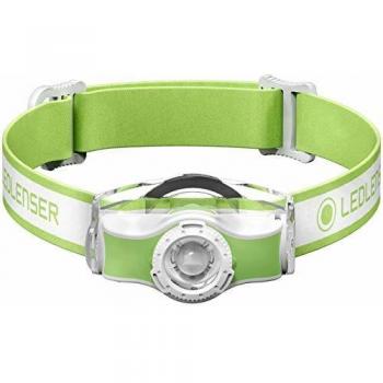 Linterna Frontal LED Lenser MH3 Verde y Blanco, 200 Lúmenes, Focalizable, Alcance 130m, Duración Hasta 35h, Incluye Batería y Clip Metálico