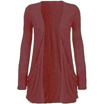 Chaqueta de punto WearAll de manga larga con bolsillos, para mujer, tallas 8 a 22 Naranja melocotón 42