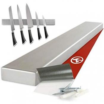 Moritz & Moritz Barra Magnetica para Cuchillos 40 cm - Cuchillero Magnetico - Universal - Acero Inoxidable Cuchillero Magnetico - para Herramientas Otros Utensilios y Organizacion