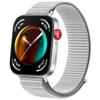 HUAWEI WATCH FIT 3 - Smartwatch con pantalla AMOLED de 1.82 pulgadas (408 x 480 píxeles), monitorización del ciclo menstrual, contador de pasos, conectividad Wifi y GPS, color gris nylon