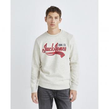 JACK&JONES 12248394 JJELOGO SWEAT CREW NECK 2 COL SS24 LN Hombre Sudadera
