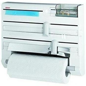 Leifheit 25723 - Portarollos de pared, 38 x 31 x 9 cm, color blanco