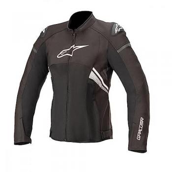 Chaqueta textil para motocicletas Alpinestars Stella T-GP Plus R V3 Air - Color Negro Blanco, Talla XL
