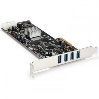 StarTech.com 4 Port USB 3.0 PCIe Card with 4 Dedicated 5Gbps Channels (USB 3.1 Gen 1) - UASP - SATA / LP4 Power - PCI Express Adapter Card