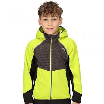 Chaqueta Softshell y Forro Polar Regatta Prenton para Niños de 3-4 Años en Amarillo y Kiwi Llamativo