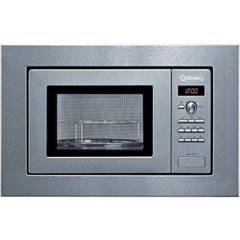 Balay 3WGX1929P - Microondas integrable, Con grill, Capacidad 17 Litros, Acero Inoxidable