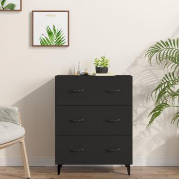 Aparador negro de madera multicapa 69,5x34x90 cm