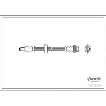 Latiguillo de freno CORTECO 19032284 - manguera flexible para el sistema de frenos, fabricado con materiales de alta calidad, resistencia a la presión y a altas temperaturas, compatible con diversos modelos de vehículos