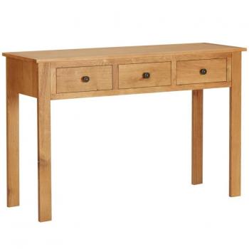Mesa de maquillaje tocador 110x40x75 cm en madera maciza de roble
