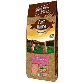 Farm Nature Pienso seco para Gatos FN Cat Pollo con Manzana y Calabaza - 15 kg