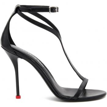 Alexander McQueen Women's High Heel Leather Sandals in Black | Size 36 (6 US) | 790111WIFD11037
