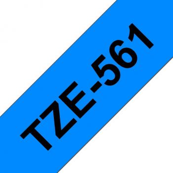 Cinta laminada genérica Brother TZe561 - Etiquetadora de alta calidad para impresión de texto negro sobre fondo azul - Ancho 36mm x 8 metros