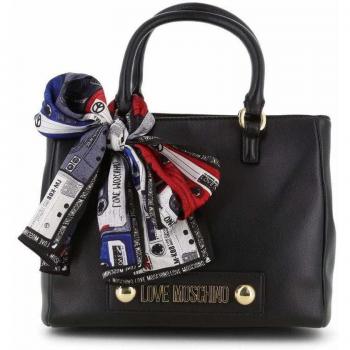 Love Moschino Lettering Bolso de mano negro