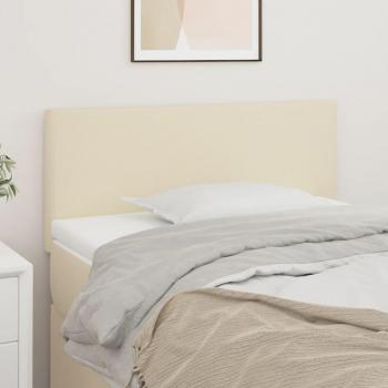 Cabecero de cuero sintético color crema 100x5x78/88 cm