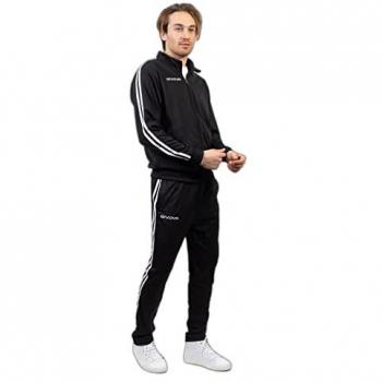 Givova Chándal Revolution Summer, traje de entrenamiento unisex en color negro, diseñado para deportes, incluye chaqueta y pantalones