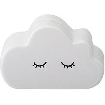 BLOOMINGVILLE Caja de Dinero Cloud - Alcancía Moneybox 15 x 9 x 9 cm, Blanco, Cerámica