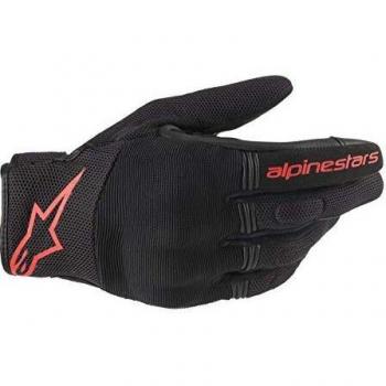 Alpinestars Copper Motorcycle Gloves - Black/Red Fluorescent - Size 3XL